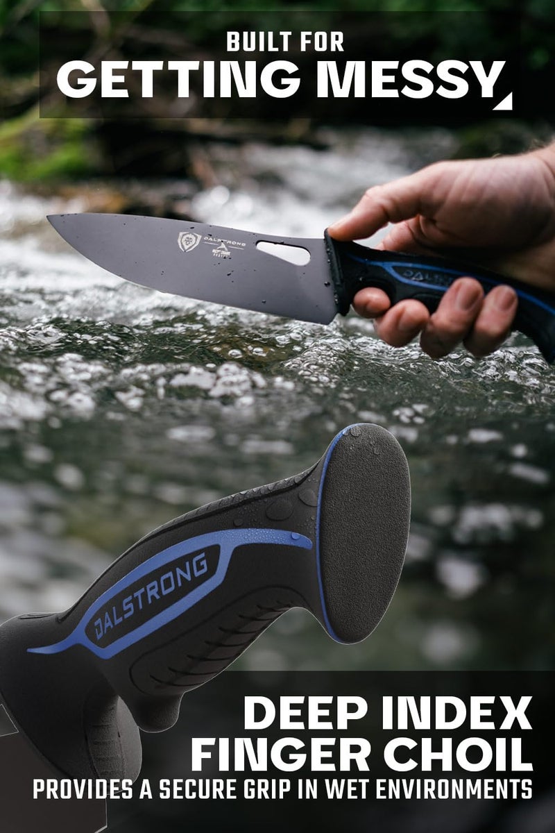 Dalstrong Chef Knife Professional - 8” - Night Shark Series - 7CR17MOV High Carbon Steel - Titanium Coated Blade - Water Outdoor & Fishing- Polypropylene Handle -w/Chef Knife Cover - NSF Certified - Image 4