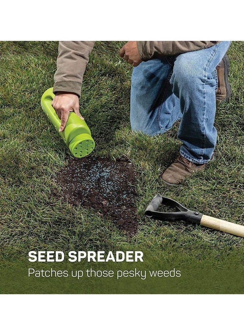 Excefore - 2L Hand Held Spreader,Salt Spreader Plastic Garden Container With Scoop,Adjustable Opening Sizes,Seed Spreader Bottle for Seed, Fertiliser, Salt to Deice or Any Size Granule Complete - Image 1