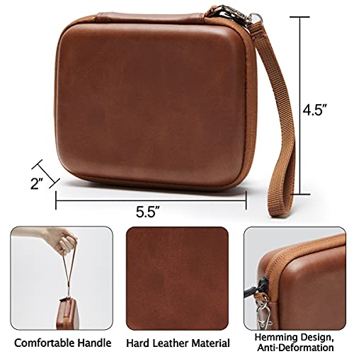 COOZOOM Guitar Pick Holder Case Compatible for Fender, ChromaCast, D'Addario, JIM DUNLOP, Bolopick, UNLP MUSICAL INSTRUMENT Guitar Accessories, All Size Picks Storage Pouch Box-Bag Brown - Image 3