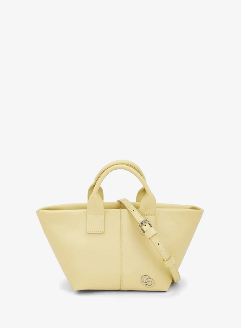 Solid Tote Bag With Detachable Strap