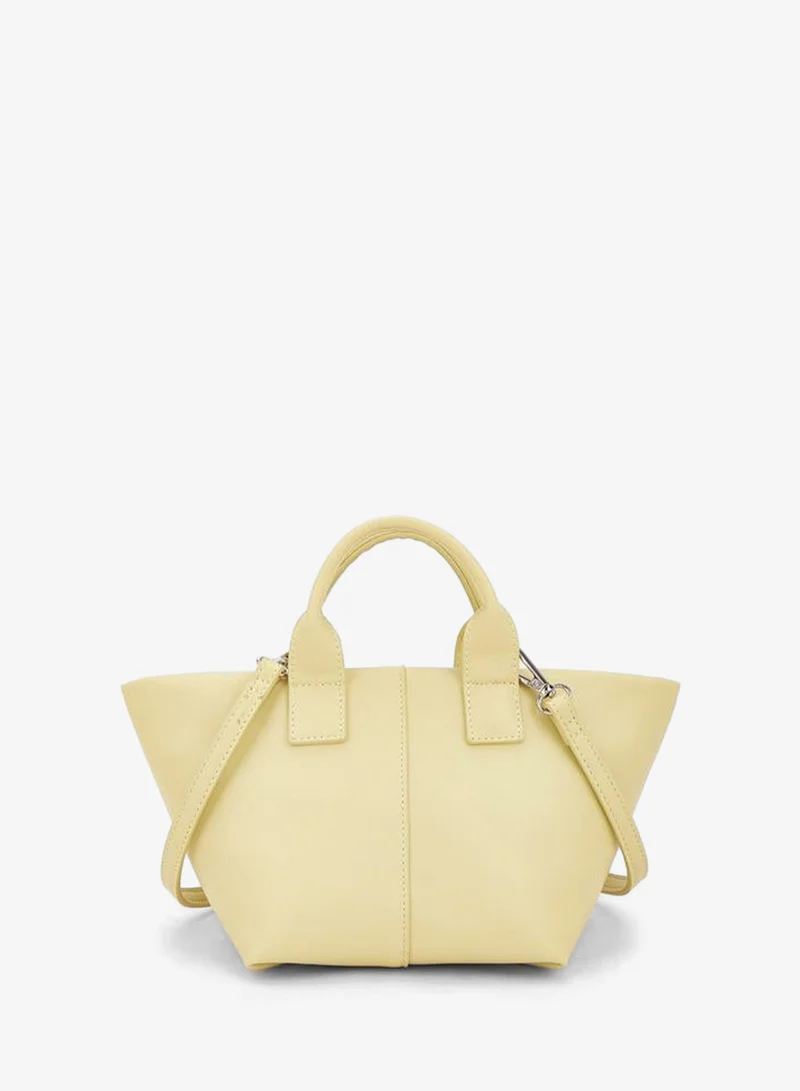 Celeste YELLOW Solid Tote Bag With Detachable Strap for Women | Best Price UAE