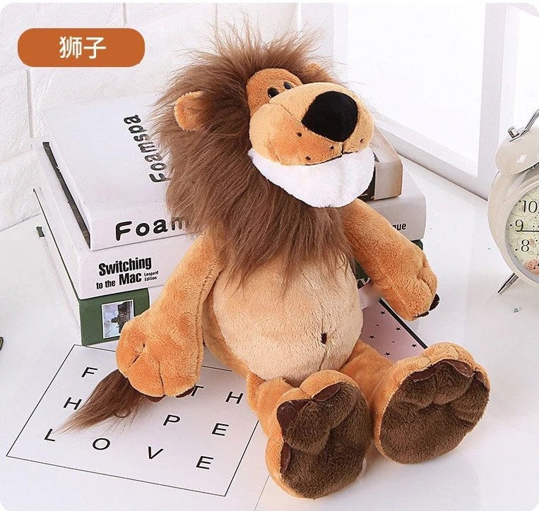 Y&D Super Soft Plush Forest Animals Toys – Stuffed Animal Toys Lion, Elephant, Giraffe, Monkey & Tiger – PP Cotton Filled Jungle Wildlife Figures for Kids - Image 4