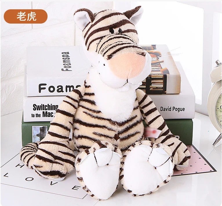 Y&D Super Soft Plush Forest Animals Toys – Stuffed Animal Toys Lion, Elephant, Giraffe, Monkey & Tiger – PP Cotton Filled Jungle Wildlife Figures for Kids - Image 5