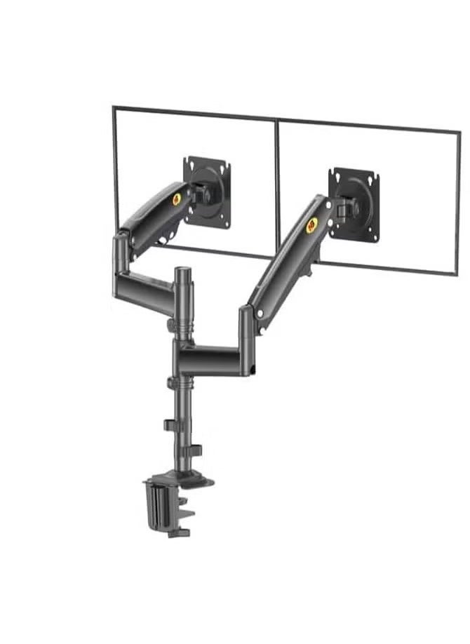 NB "H180 Dual Monitor Desk Mount for 22-32 Inch Screens | Adjustable VESA Mount with Full Motion Arm, Tilt, Rotate & Swivel | Ergonomic Dual Monitor Stand for Home Office, Gaming, and Professional Use" - Image 1