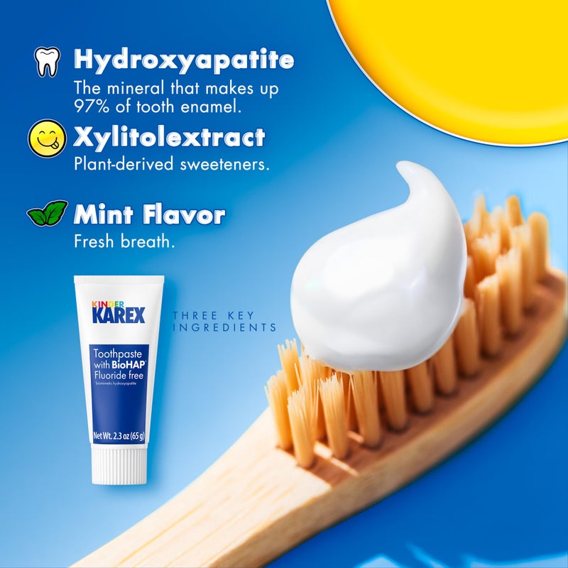 KAREX Kinder Karex Hydroxyapatite Kids Toddler Toothpaste I Fluoride Free I Clinically Tested I 2.3 oz - Image 5