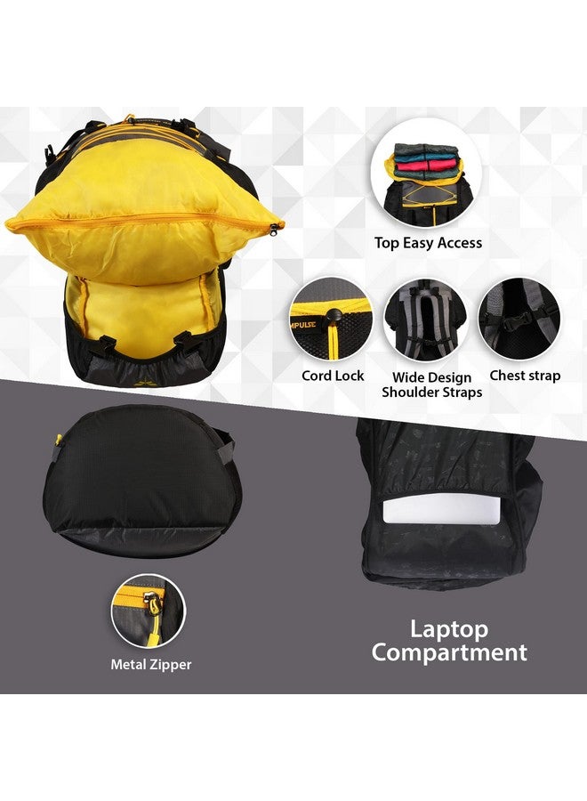 Impulse Impulse rucksack bags 75 litres for men, tourist bag for travel, backpack for hiking trekking camping, banyan black bag with 1 Year Warranty  - Image 4