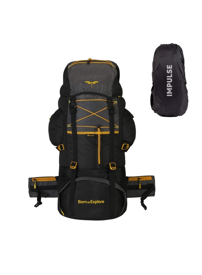 Impulse Impulse rucksack bags 75 litres for men, tourist bag for travel, backpack for hiking trekking camping, banyan black bag with 1 Year Warranty  - Image 1