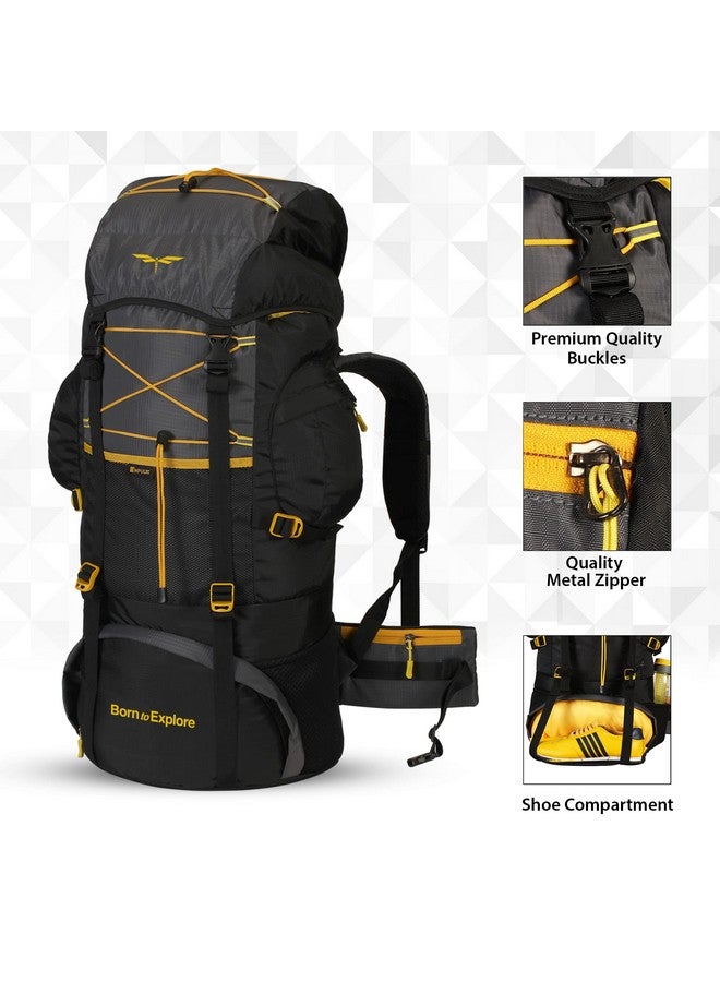 Impulse Impulse rucksack bags 75 litres for men, tourist bag for travel, backpack for hiking trekking camping, banyan black bag with 1 Year Warranty  - Image 3