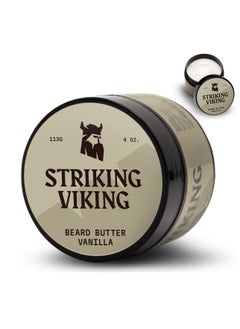 Striking Viking Striking Viking Beard Butter - Non-Greasy Moisturizer With Natural Ingredients (Vanilla, 4oz) - Keep Your Beard Hydrated and Refreshing  - Image 1