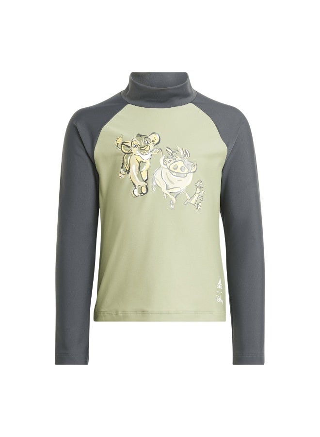 adidas Originals Dy Lk Rashguard Green Swim Swimwear 1824 - Image 2