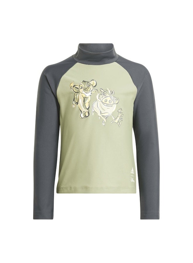 adidas Originals Dy Lk Rashguard Green Swim Swimwear 1824 - Image 1