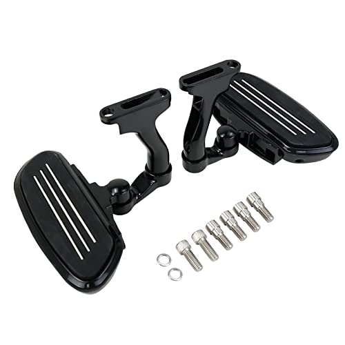 VASTMT Motorcycle Footboards Streamliner Passenger Floorboards with Adjustable Bracket Passenger Footboard Mount Kit Fit for Harley Touring Road King Road Glide Street Glide Electra Glide 1993Up - Image 1