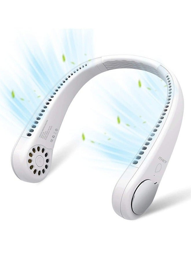 USB Rechargeable Personal Neck Fan, Quiet Wearable Personal Fan with 3 Wind Speeds for Outdoor and Indoor Sports - Image 1