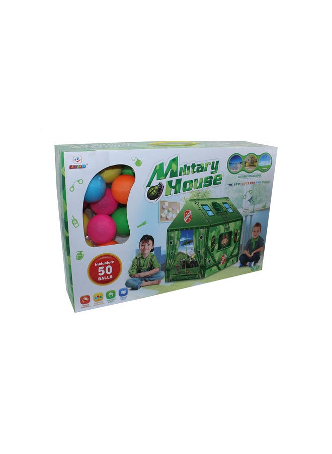 منزل عسكري مع 50 مجموعة كرات