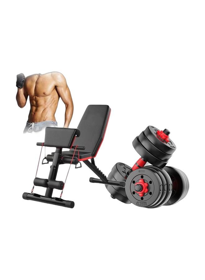 فيتنس ورلد بنش تمارين مع طقم آوزان ٢٠ كيلو - Image 1