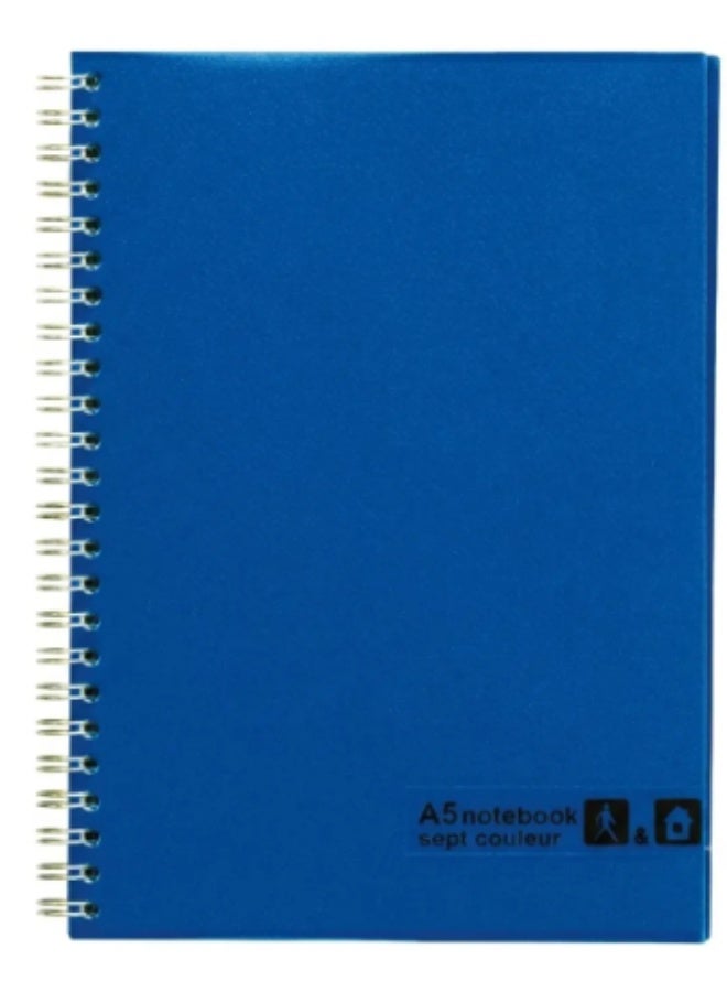 SeptColNotebk A5 80sht Blue
