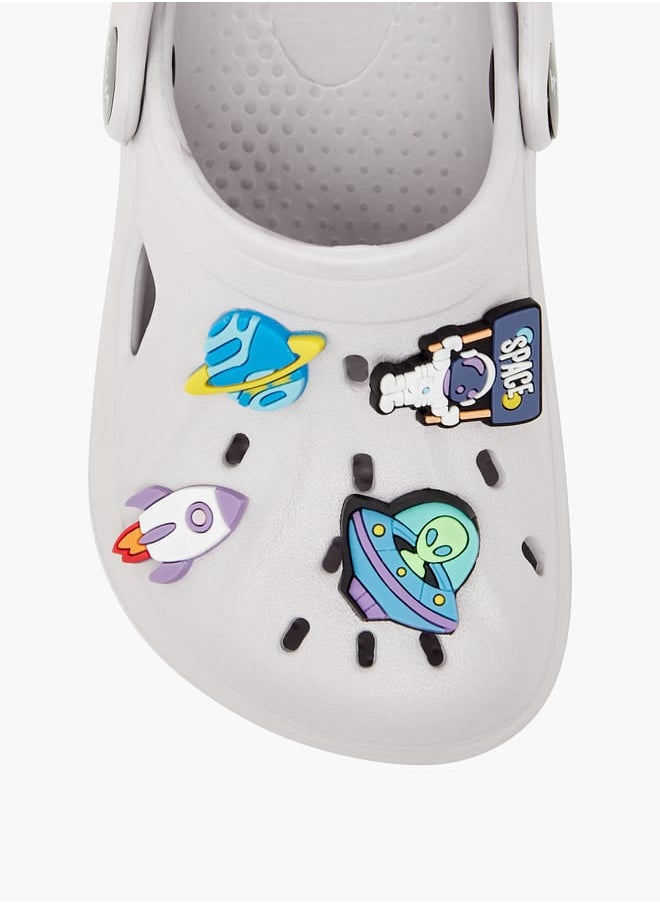 Aqua Boys' Applique Detail Clogs with Backstrap  - Image 4