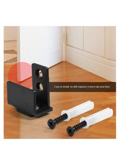 Excefore Sliding Barn Door Hardware Track Kit Carbon Steel Flat Track System Closet Rail Sliding Kit for Single Door with Screws  - Image 4