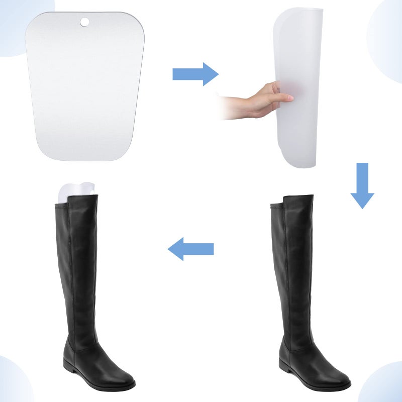 Bememo 8 Pieces Boot Shaper Form Inserts Tall Boot Support for Women and Men (Transparent, 12 Inch, 14 Inch, 16 Inch) - Image 3