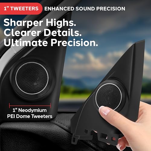 Pyle 2 Way Component Stereo Speaker System for 2006 and Up Honda Civic Vehicles, 300 Watt, 4 Ohm Impedance Two Way Audio Kit, 6.5” Woofers, 1” Tweeters, Butyl Rubber Surrounds, KSV Voice Coils - Image 3