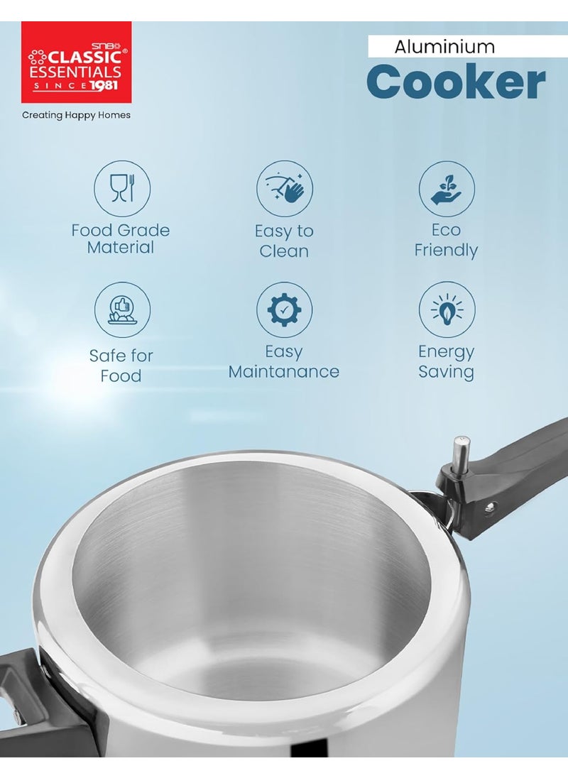 Classic Essentials Classic Essentials Alpha Delight Stainless Steel Pressure Cooker ISI Certified Inner Lid Pressure Cooker Induction Bottom Pressure Cooker  - Image 2