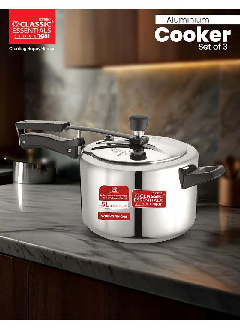 Classic Essentials Classic Essentials Alpha Delight Stainless Steel Pressure Cooker ISI Certified Inner Lid Pressure Cooker Induction Bottom Pressure Cooker  - Image 5