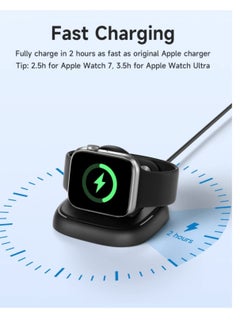 Y&D For Watch Charger Stand, Portable Charging Stand for iWatch with USB C Cable, Dock Station Series Ultra/8/7/6/5/3/2/SE, 49/45/44/42/41/40/38 mm (Black)  - Image 3
