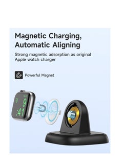 Y&D For Watch Charger Stand, Portable Charging Stand for iWatch with USB C Cable, Dock Station Series Ultra/8/7/6/5/3/2/SE, 49/45/44/42/41/40/38 mm (Black)  - Image 2