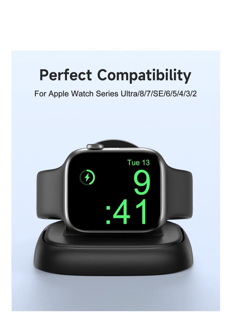 Y&D For Watch Charger Stand, Portable Charging Stand for iWatch with USB C Cable, Dock Station Series Ultra/8/7/6/5/3/2/SE, 49/45/44/42/41/40/38 mm (Black) - Image 4