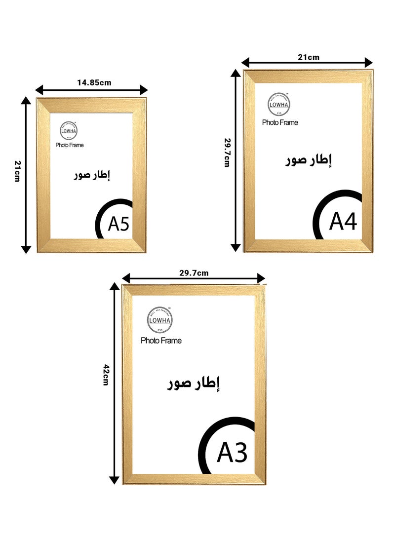 LOWHA - Set Of 4 Wall Or Tabletop Stand Photo Frame With Horizontal and Vertical Formats - Image 1