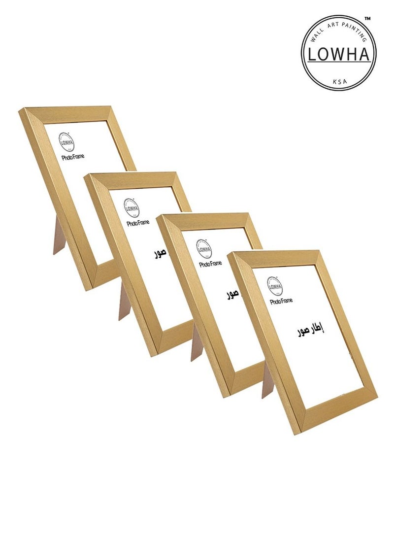 LOWHA - Set Of 4 Wall Or Tabletop Stand Photo Frame With Horizontal and Vertical Formats - Image 1
