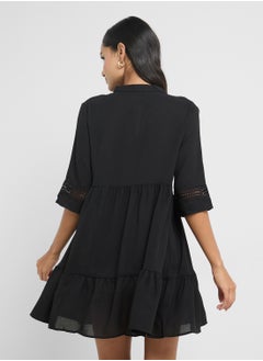 Ginger Cutwork Detail A Line Dress  - Image 2