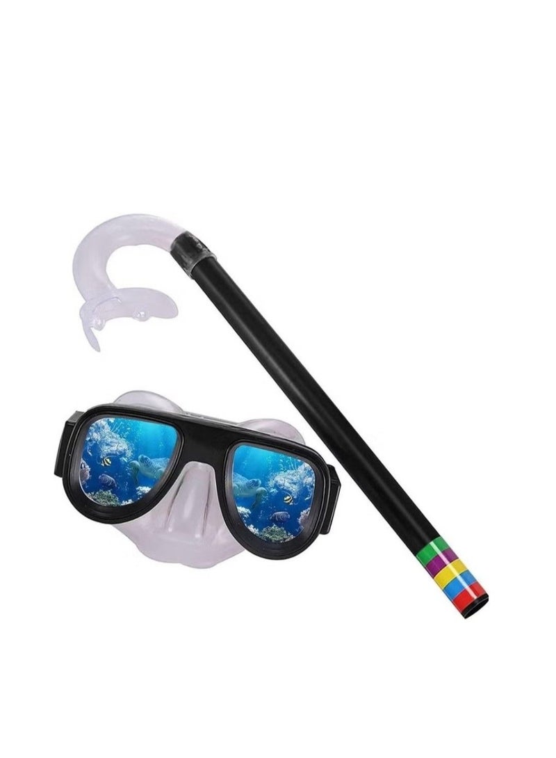 Children's diving set, diving mask with adjustable strap, anti-fog diving mask, children's swimming goggles for boys and girls, ages 6 to 14 - swimming supplies - children's swimming goggles - swimming equipment - children's diving set. - Image 2