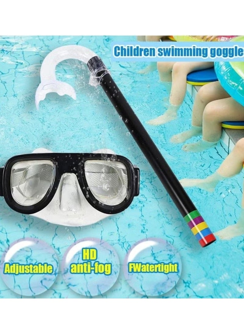 Children's diving set, diving mask with adjustable strap, anti-fog diving mask, children's swimming goggles for boys and girls, ages 6 to 14 - swimming supplies - children's swimming goggles - swimming equipment - children's diving set. - Image 3