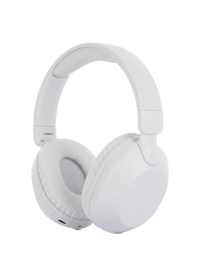 SODO SD1102 Wireless Bluetooth Headset V5.3 with Microphone Over Ear Stereo Headphones for Gaming Music Calls Laptop PC Mobile Phone and Tablet Foldable Bluetooth Headphones with Deep Bass FM Radio TF Card AUX Type C Charging and Wired Wireless Dual Mode Audio - White - Image 1