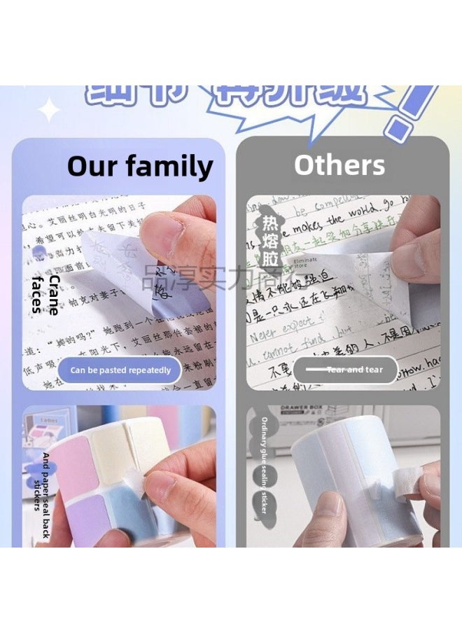 Generic - Preferential Convenience High Name Sticker Sticker Sticker Student Pull Value Mark Yan Chronicle Memo Sticker Special Sticker Label-Color:[macaron Large + Morandi Large] 2 Boxes With 800 Stickers In Total - Image 1