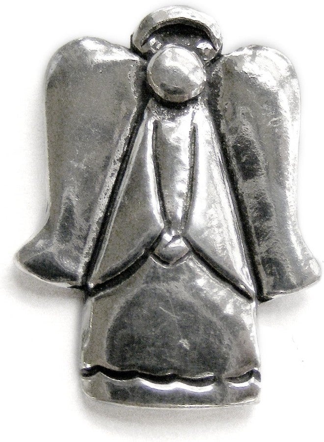 Basic Spirit Angel Shape : Pocket Token or Lucky Novelty Coin, One Inch, Handcrafted Lead-Free Pewter - Image 1