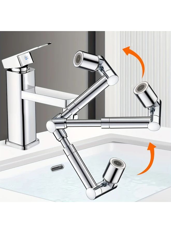 Silvery 2 Mode Spray Kitchen Faucet Extender With 1440 Rotation Water Saving - Image 4