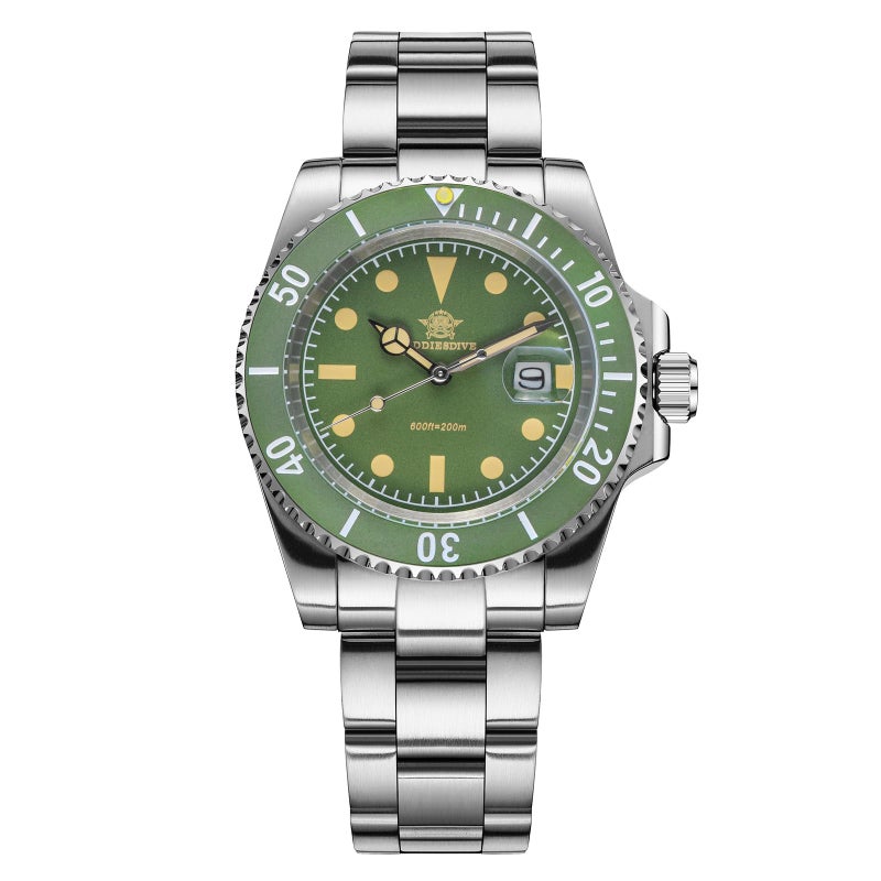 ADDIESDIVE Green Watches for Men Quartz 200 M Waterproof Luminous Rotating Bezel Male Watches - Image 2