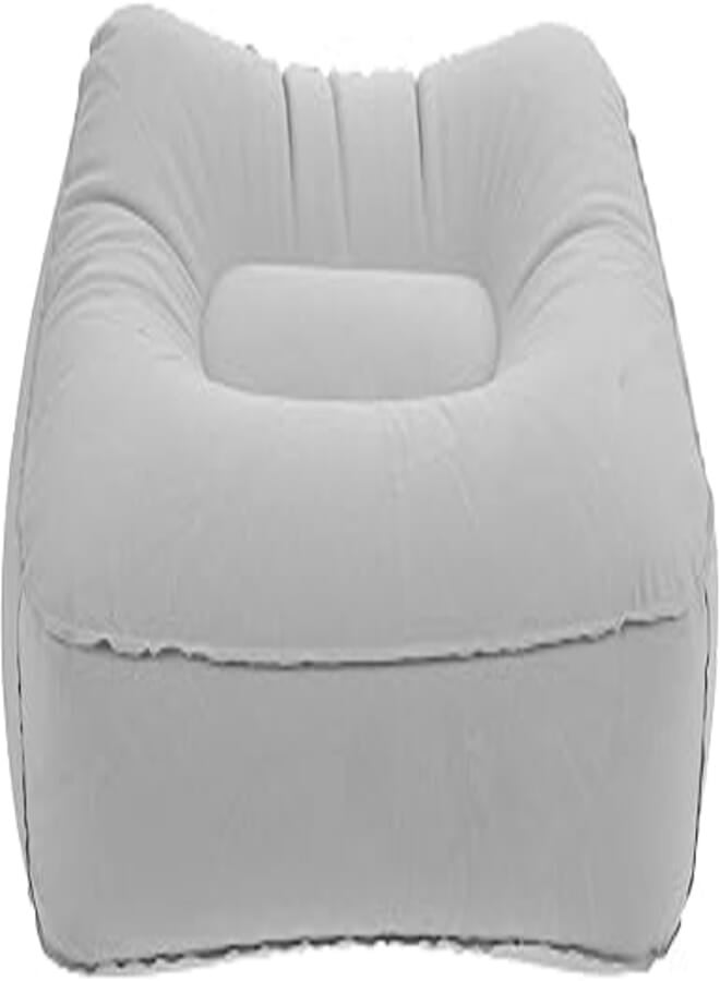 Veemoon Travel Foot Rest Pillow, Inflatable Travel Foot Rest Pillows Soft Pillow Flights Relax Cushion for Travel, Office and Home