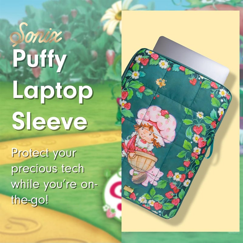 Sonix | Puffy Laptop Sleeve | 15-16 Inch, Quilted Pillow Puffer Laptop Carrying Case, Computer Sleeve | Strawberry Shortcake & Custard - Image 5