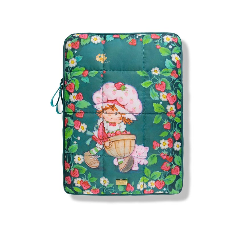 Sonix | Puffy Laptop Sleeve | 15-16 Inch, Quilted Pillow Puffer Laptop Carrying Case, Computer Sleeve | Strawberry Shortcake & Custard - Image 1