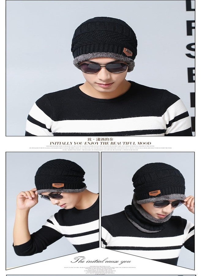 EMPOISON Cozy Winter Cap and Neck Warmer Set - Stay Warm and Stylish in Cold Weather (Black) - Image 2