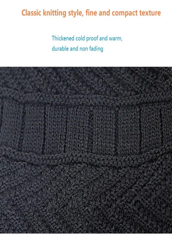 EMPOISON Cozy Winter Cap and Neck Warmer Set - Stay Warm and Stylish in Cold Weather (Black) - Image 5