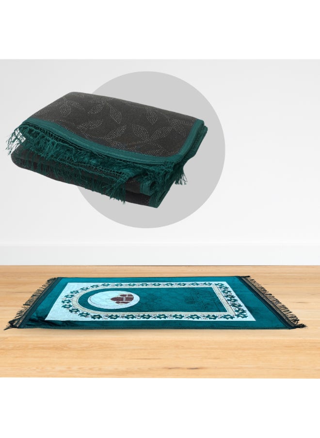 Feelings Feelings Prayer Mat | Soft and Comfortable Islamic Janamaz | Foldable & Portable Design | Premium Quality Prayer Rug for Home, Mosque, or Travel - 70x110 cm  - Image 3