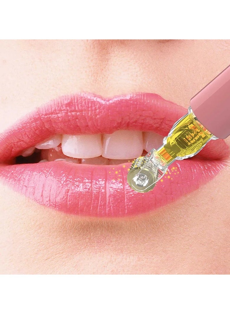 Pretocter - 0.25mm Lip Care Essence Roller, Essence Applicator, Beard Hair Growth Essence Roller（Pink） - Image 1