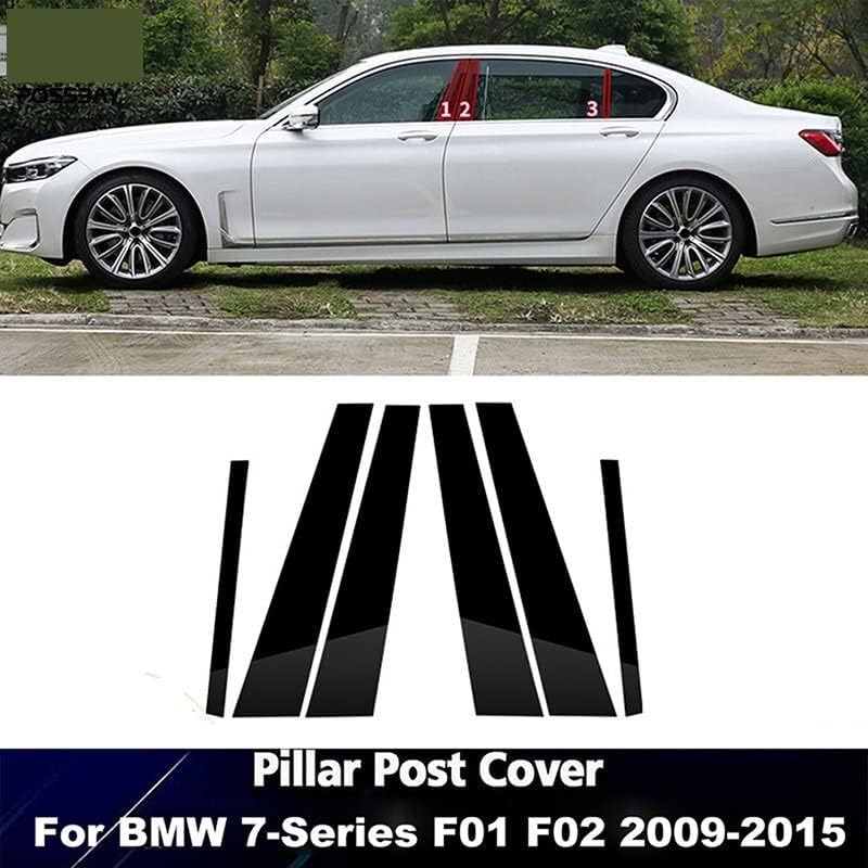 QASULER Car Window Pillar Posts Door Trims Cover for BMW 7-Series - Image 2