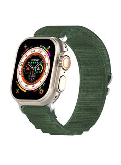 Replacement Strap Double Color Nylon Watch Band For Apple Watch Ultra 49mm Green