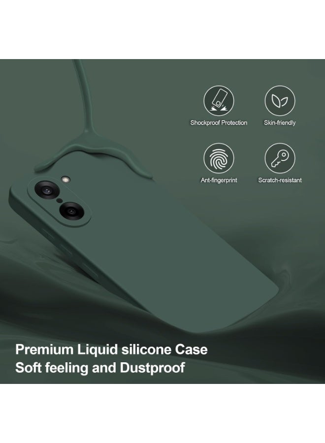 Muzz Case Compatible with OnePlus Nord CE5 Liquid Gel Rubber Bumper Case with Soft Microfiber Lining Cushion Slim Hard Shell Shockproof Protective Cover for OnePlus Nord CE 5 5G Green - Image 3