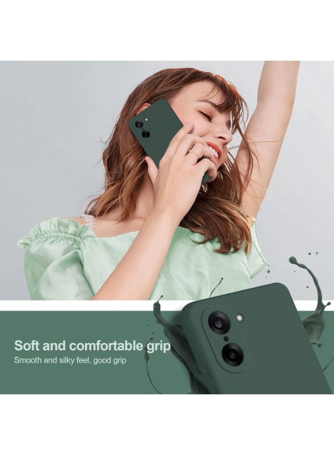 Muzz Case Compatible with OnePlus Nord CE5 Liquid Gel Rubber Bumper Case with Soft Microfiber Lining Cushion Slim Hard Shell Shockproof Protective Cover for OnePlus Nord CE 5 5G Green - Image 4